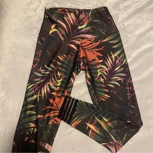 Onzie Flow Ritz Leggings 7/8 Tropical High Waisted Yoga S M
